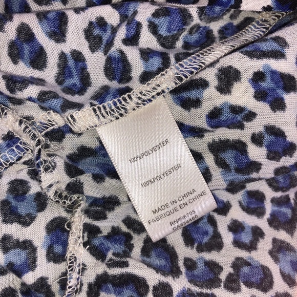 Rebecca Taylor blue cheetah peplum top - Picture 8 of 8